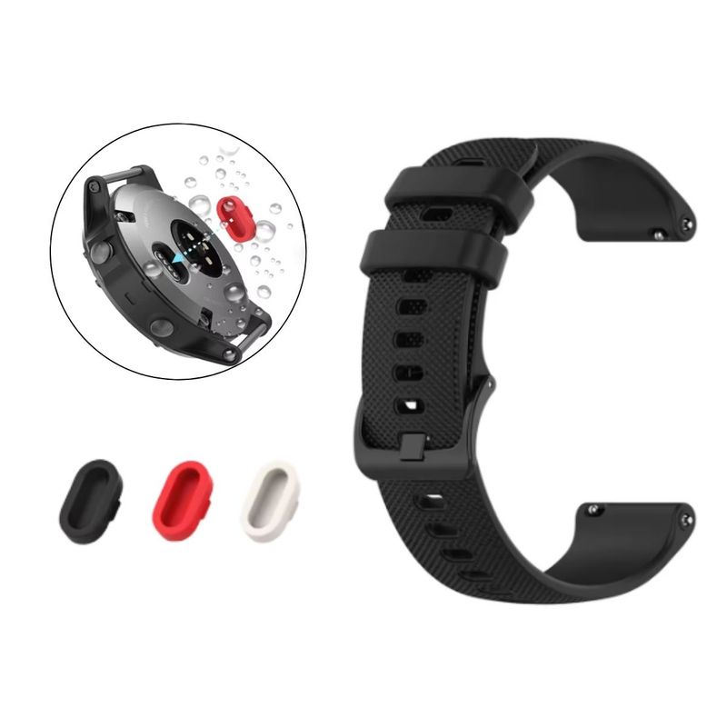 GENERICO - Correa Reloj 20mm Para Garmin 645 245 245m + 3 Antipolvo