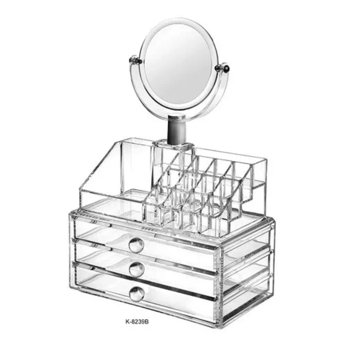 GENERICO - Organizador De Maquillaje Cosmetiquero Joyero  Espejo