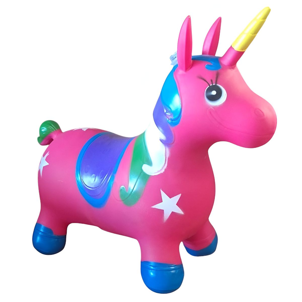 GENERICO - Unicornio Saltarín Inflable Con Sonido Fucsia Azul