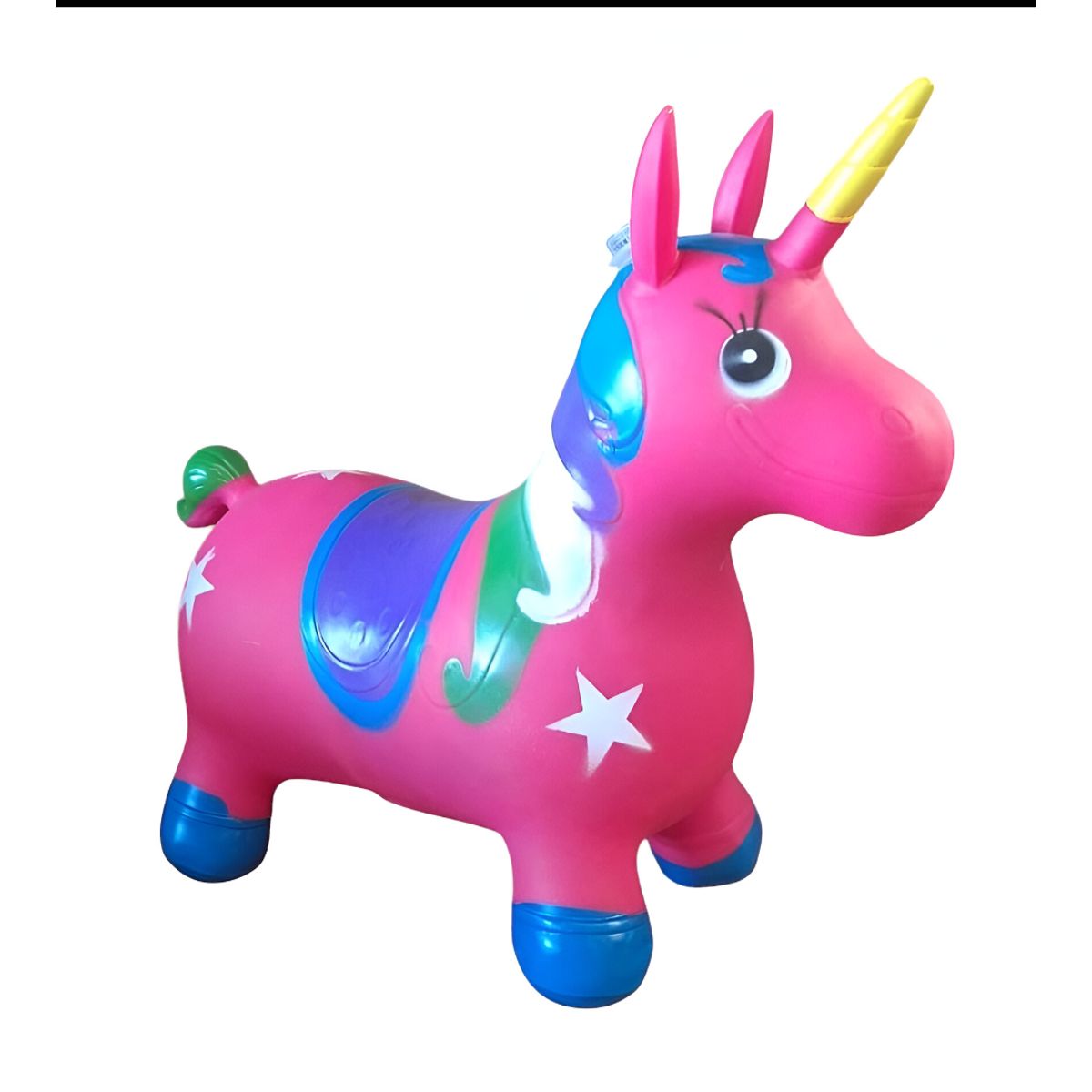 GENERICO - Unicornio Saltarín Inflable Con Sonido Fucsia Azul