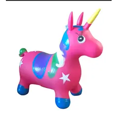 GENERICO - Unicornio Saltarín Inflable Con Sonido Fucsia Azul