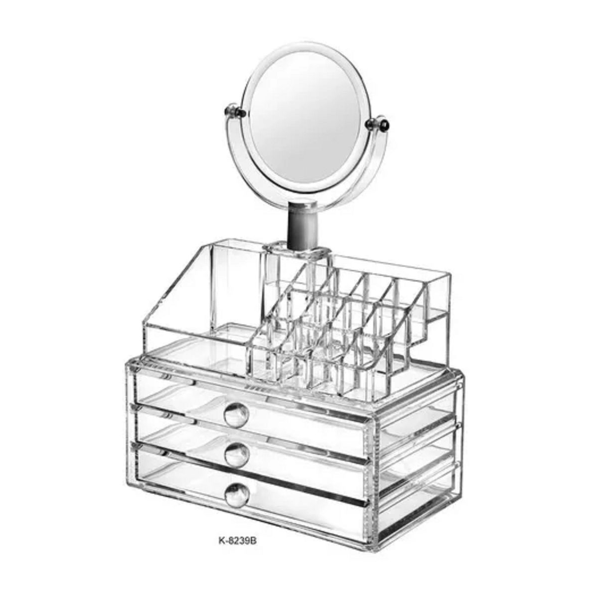 GENERICO - Organizador De Maquillaje Cosmetiquero Joyero  Espejo