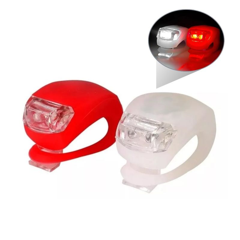 GENERICO - Pack 2 Luces Led De Silicona Con Bacteria Para Bicicleta