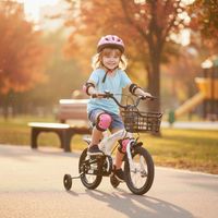 Bicicleta Aro 16 con Cesta, Ruedas y Botellón de Agua Blanco