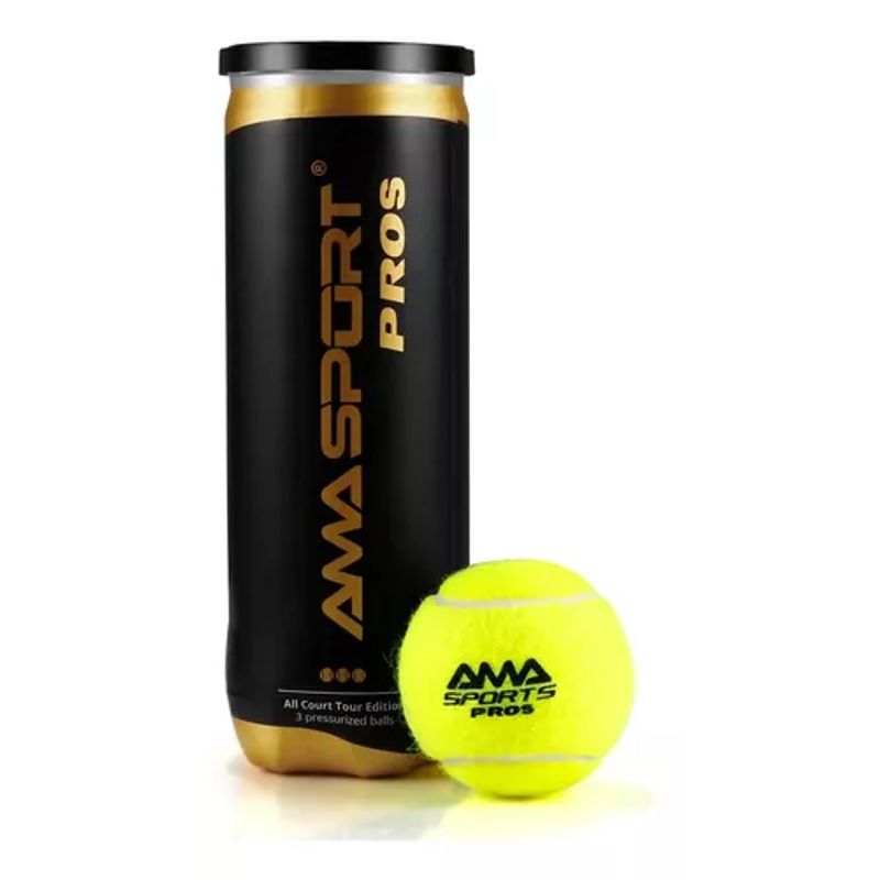 GENERICO - Tarro de pelotas de pádel Ama Pros 3 unidades WPT e IPF approval