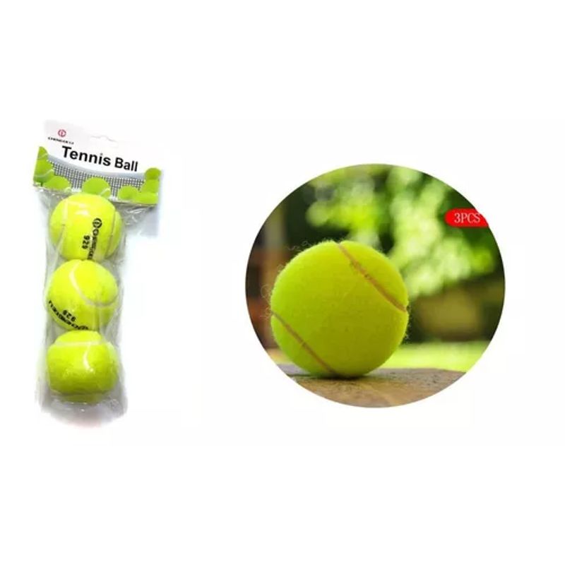GENERICO - Pack de 3 pelotas de tenis formato bolsa 3 pelotas en bolsa