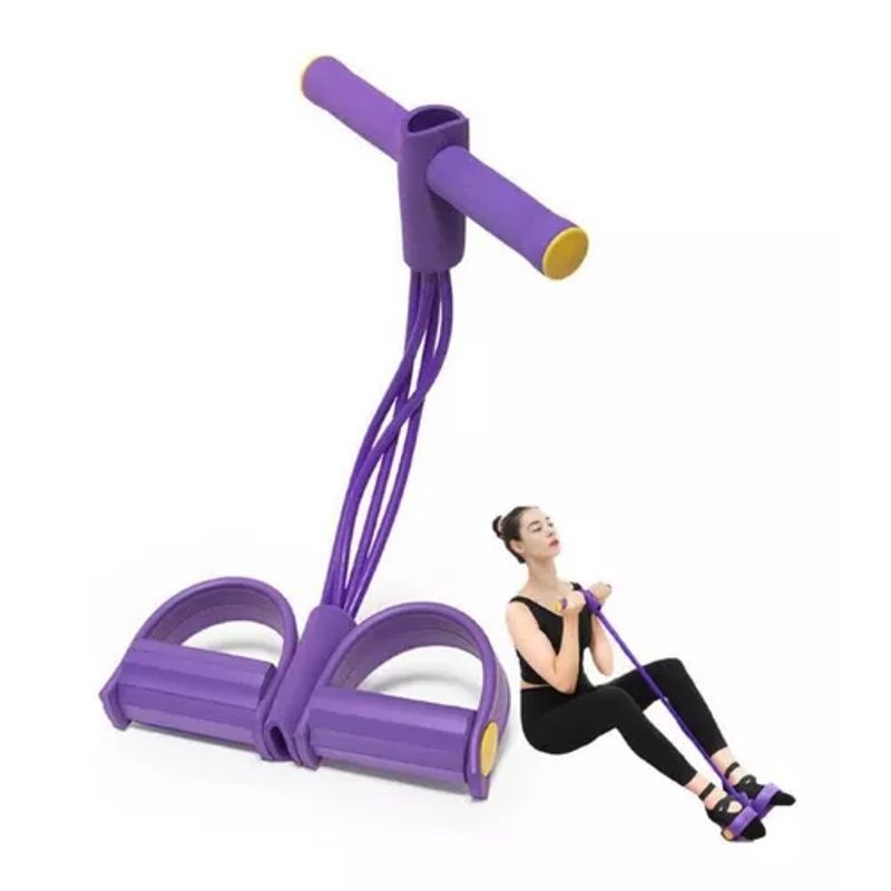 GENERICO - Ligas de resistencia para piernas bandas de pedal color morado