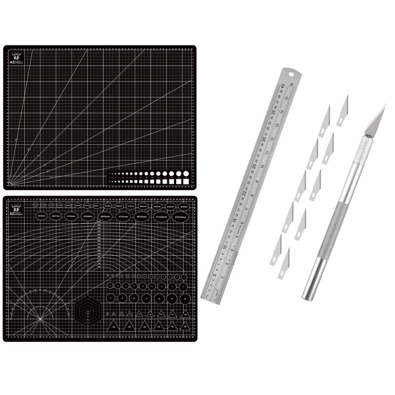 RD - Base Tabla Salvacorte A2 Rd 45x60cm + Regla 40cm + Bisturí N
