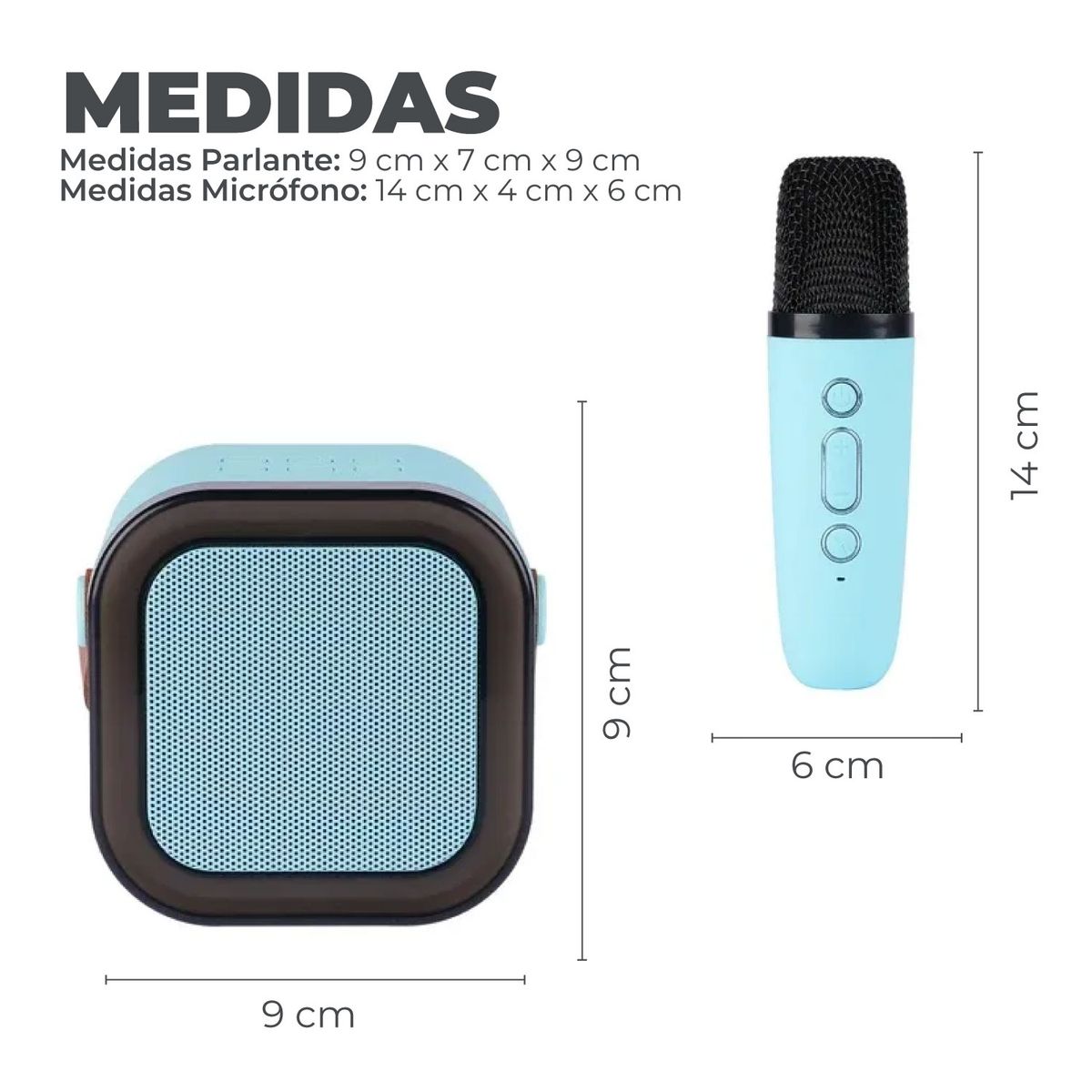 ALPHA - Mini Parlante  Karaoke con 1 Microfono