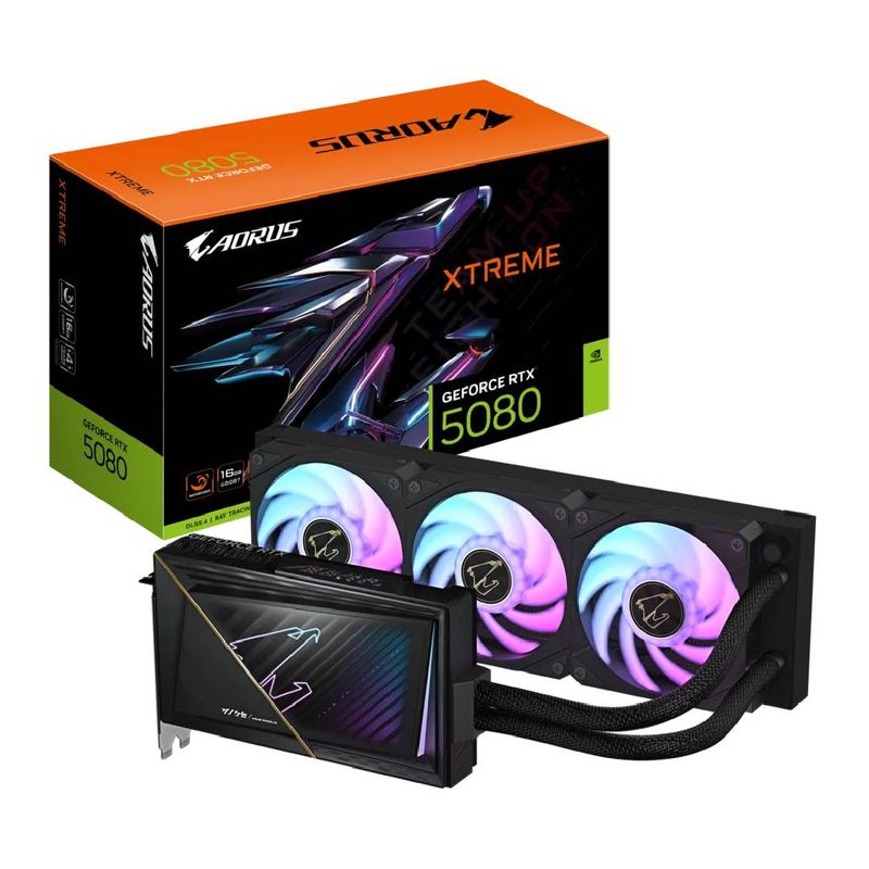 GIGABYTE - T. de Video Gigabyte GeForce RTX 5080 XTREME WATERFORCE 16G