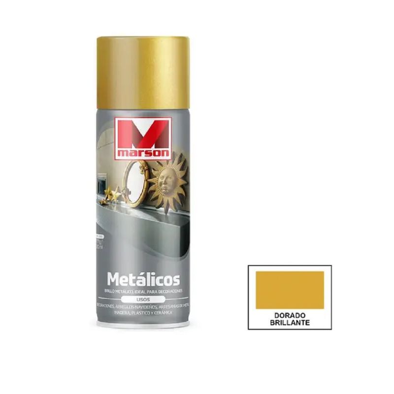 MARSON - PINTURA EN SPRAY METALIZADO DORADO MARSON 485ML.