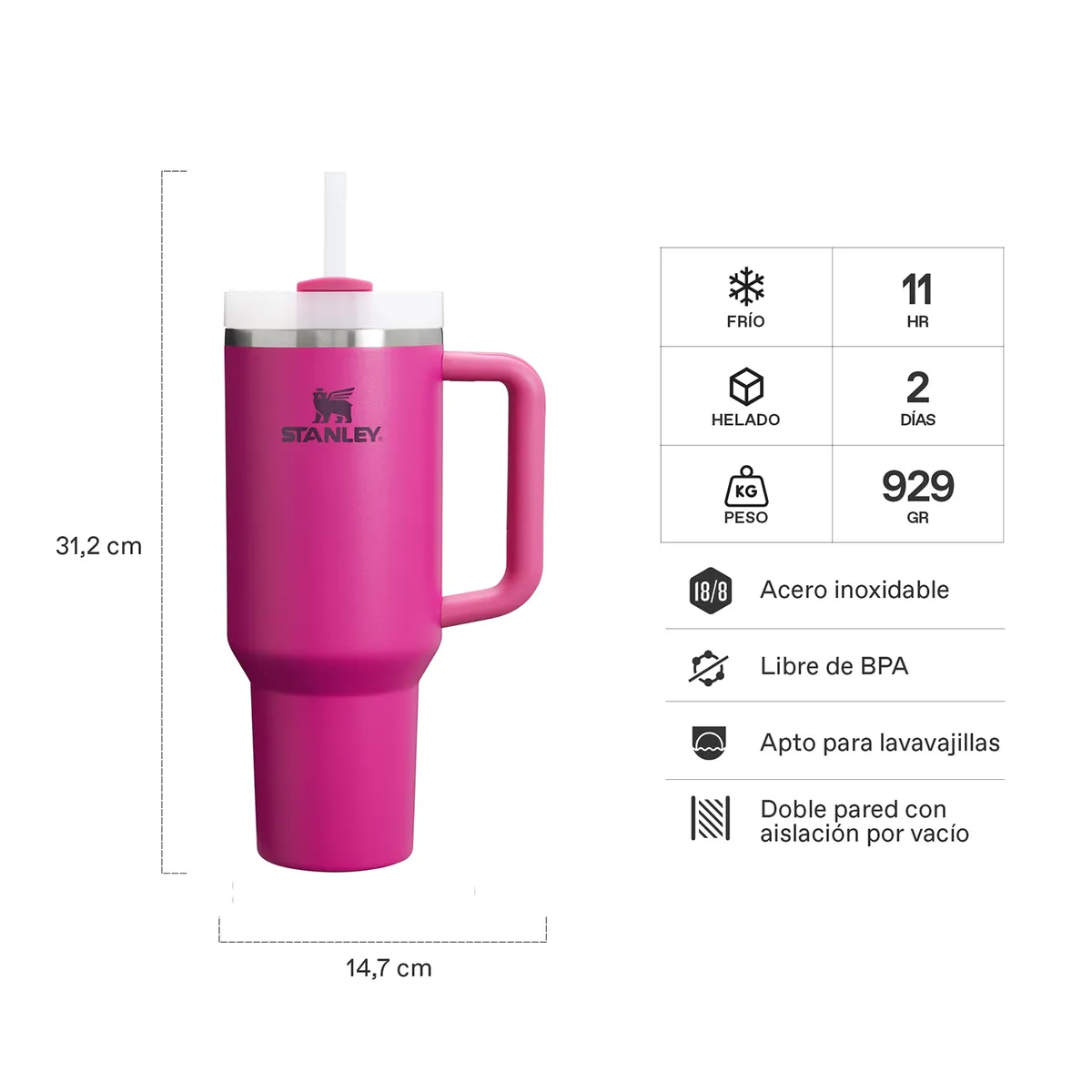 STANLEY - Quencher H20 Adventure Fuchsia - 118 lt