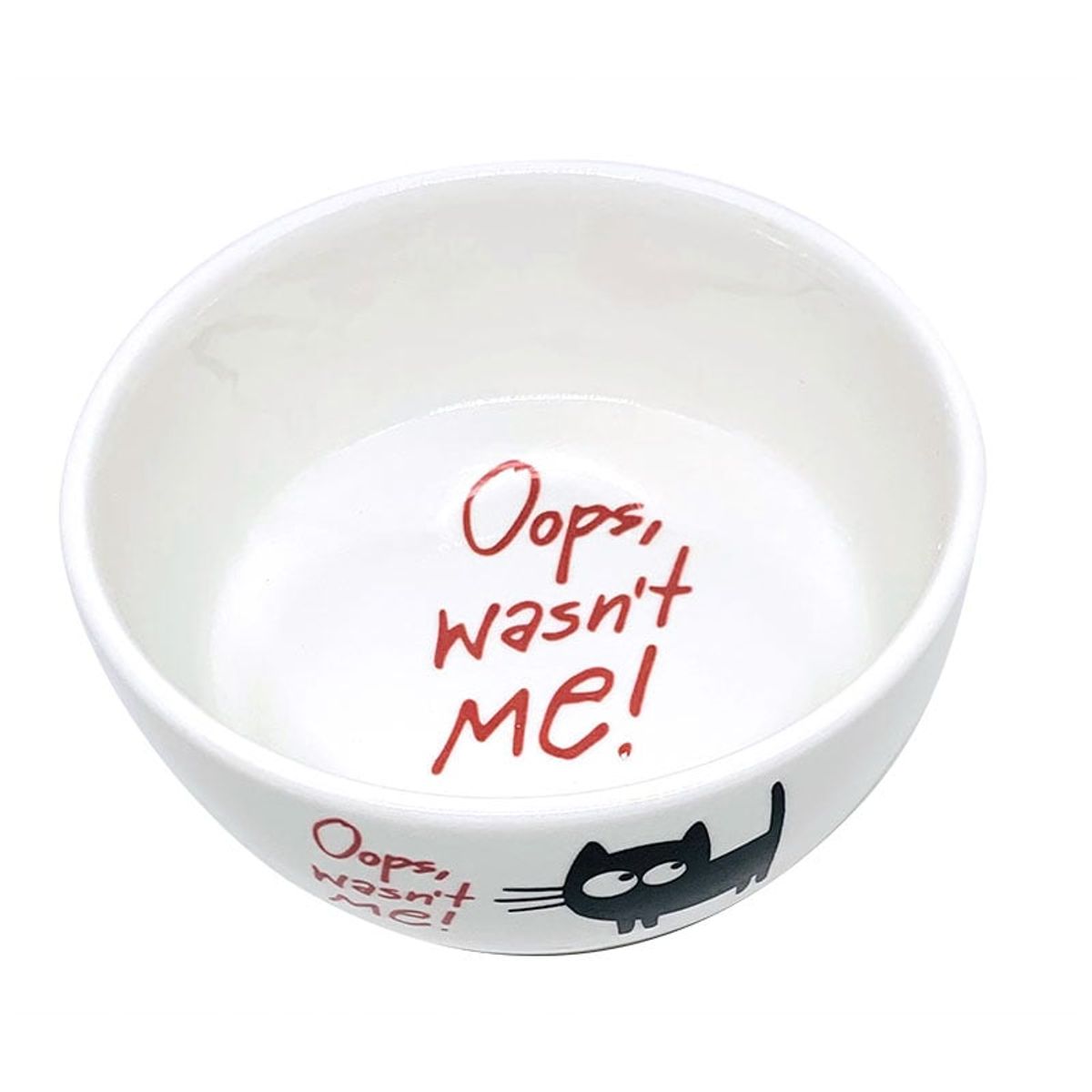 GENERICO - Plato de cerámica para Gatos Oops Rosado