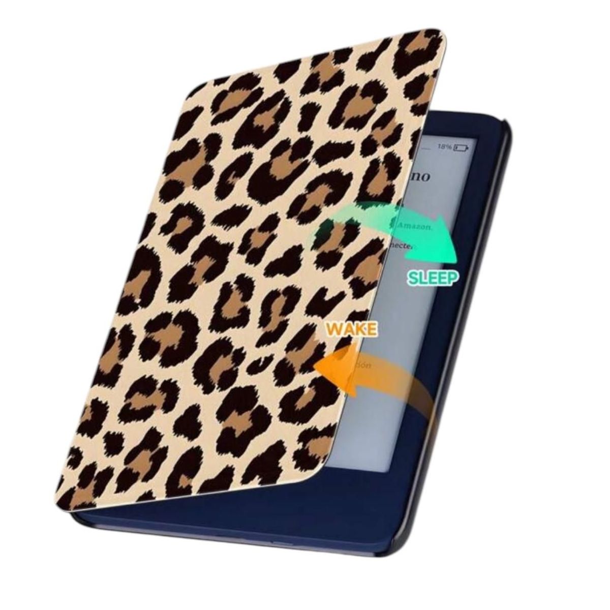 GENERICO - Funda Para Kindle Paperwhite 12th Gen 2024 Leopardo Marrón