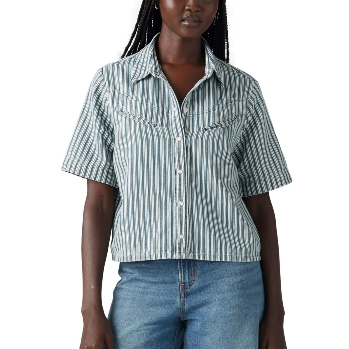 LEVIS - Camisa Mujer Rinoa Camp Shirt Celeste Levis