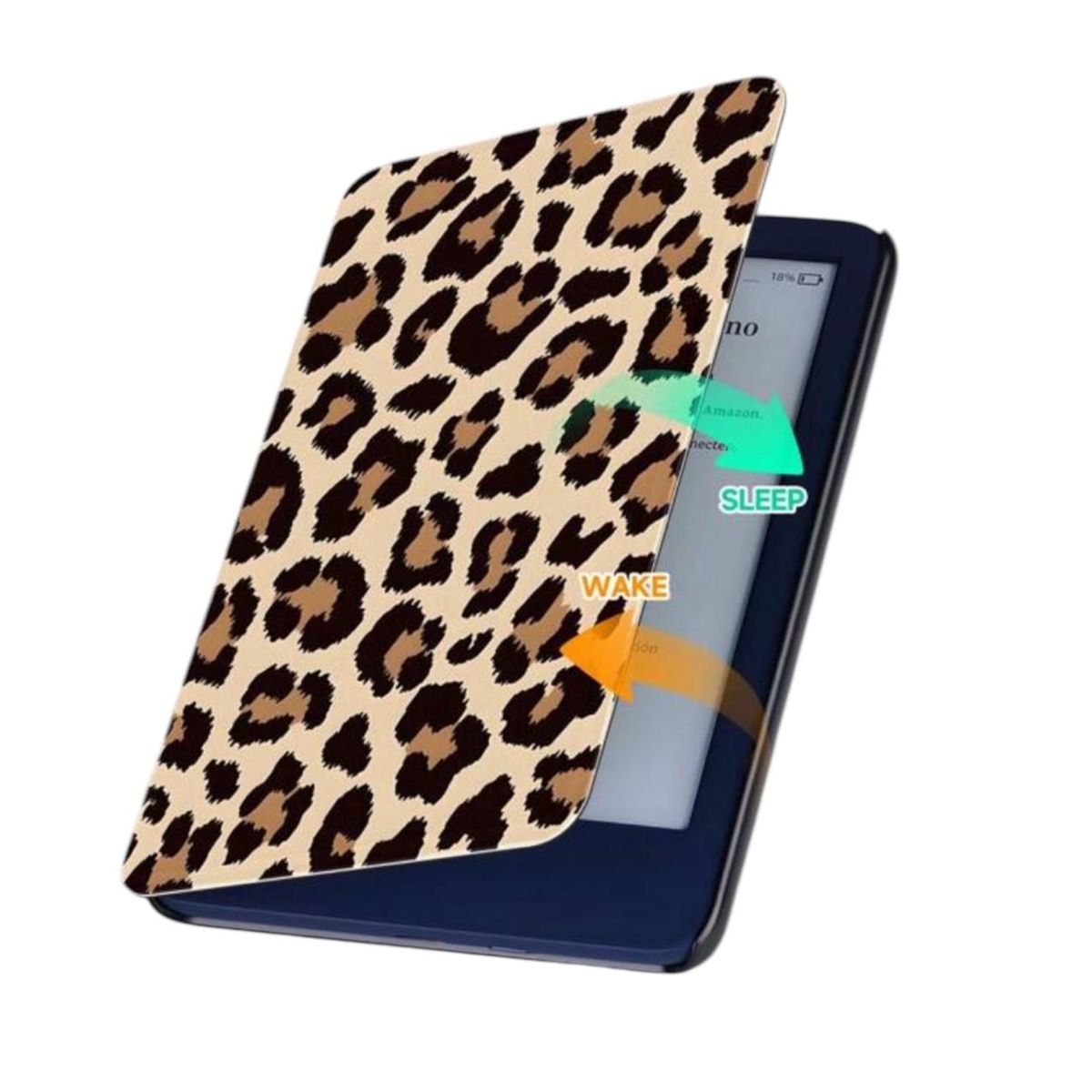 GENERICO - Funda Para Kindle 11th Gen 2022 C2V2L3 Leopardo Marrón