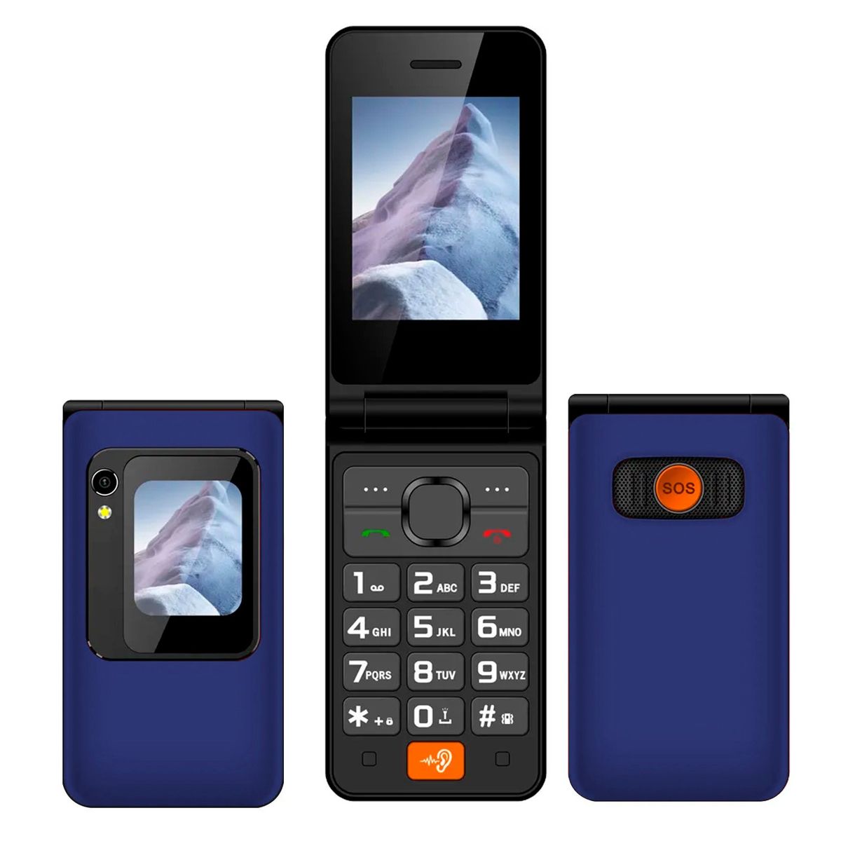 TECNOLAB - Telefono Celular Adulto Mayor DualSim 2.8 Pulgada TL705 Azul