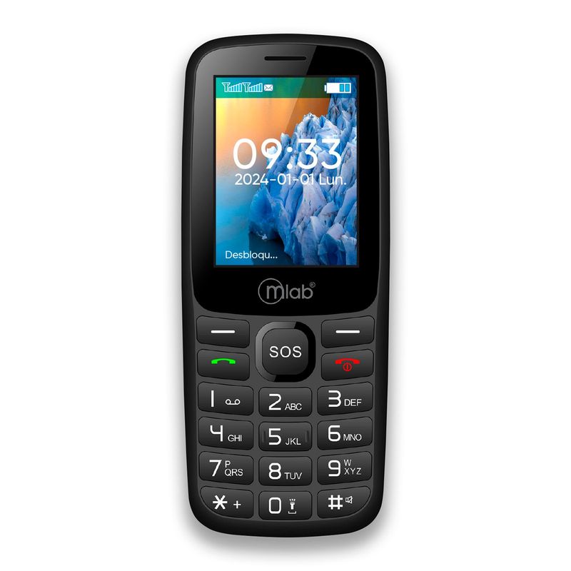 MICROLAB - Telefono Celular Adulto Mayor 4G Dual Sim Bar Style 2.4 Pulg