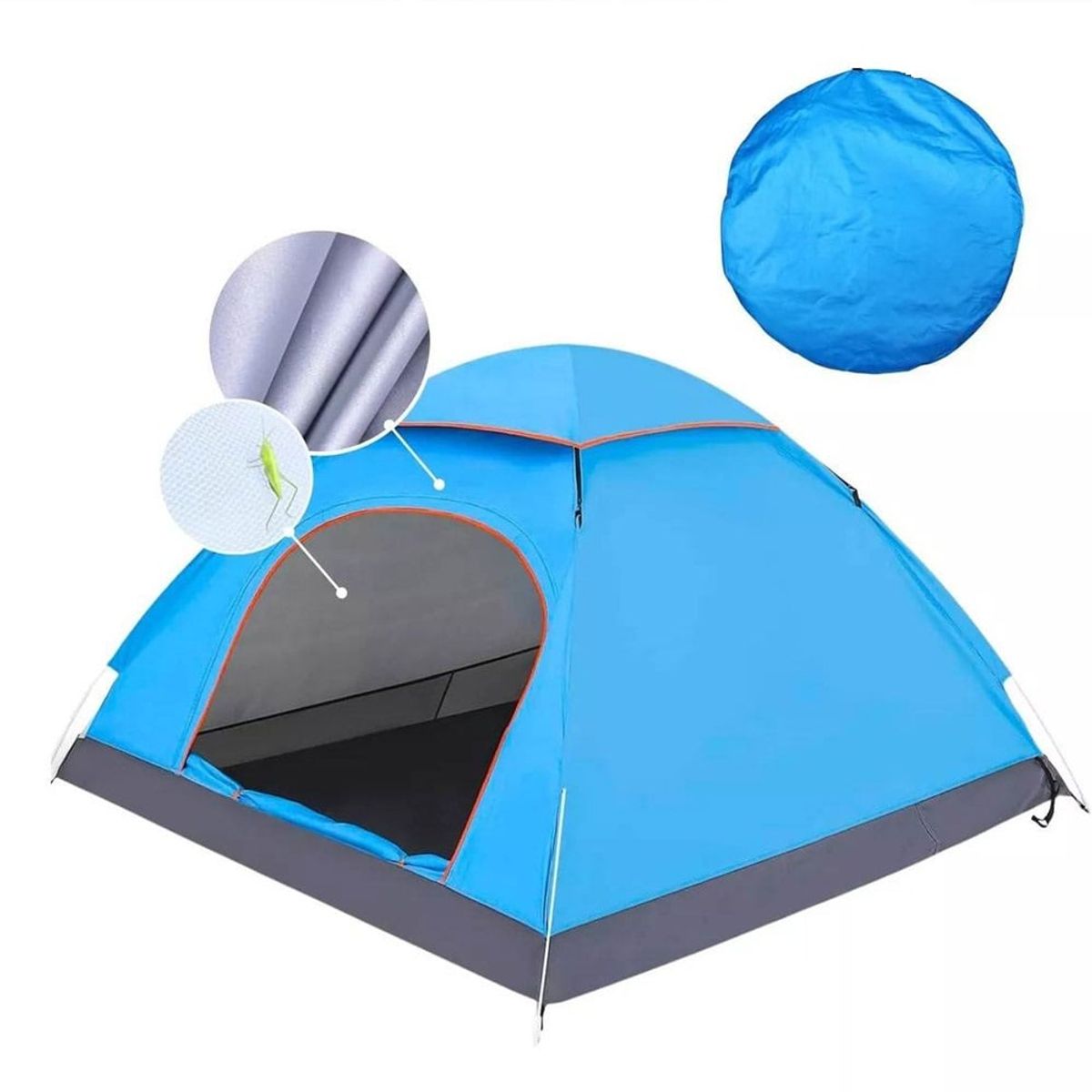 MUNDO MAGIA - Carpa 2-3personas 200x200x135cm Instantánea Popup Color Azul