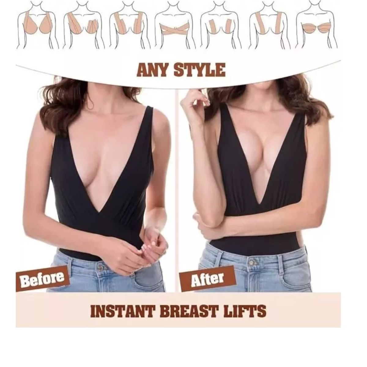 OEM - Levanta Busto Boob Tape Cinta 5cm Seno Sujetador Invisible Beige