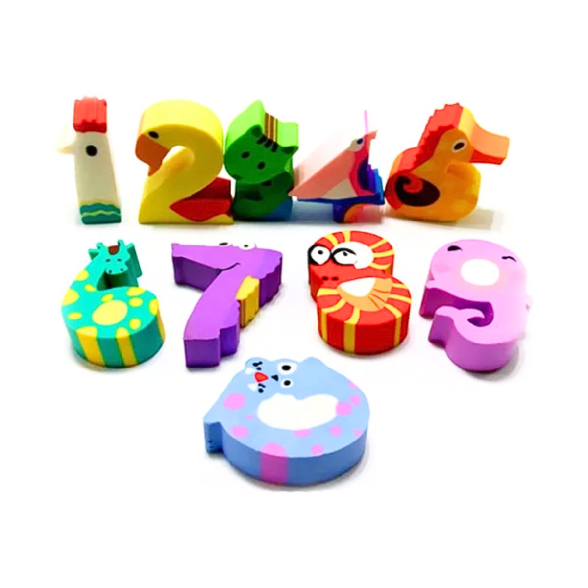 GENERICO - Gomas De Borrar Números Kawaii