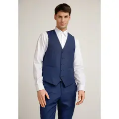 PERRY ELLIS - Gilet Hombre Formal Washable Azul