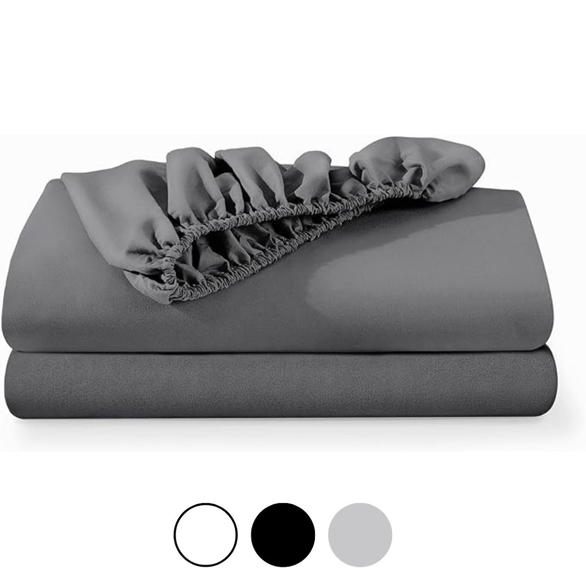 AZ AURAZEUS - Sabanas Bajera King Gris Ultra Suave Hilos Aura Zeus
