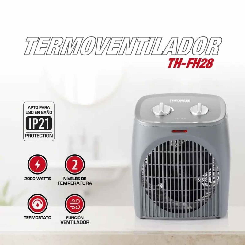 THOMAS - Termoventilador Thomas Th-fh28 Color Gris.