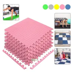 GENERICO - Pack X 4 Tatami Alfombra Encastrable 60x60x1.2cm Goma Eva ROSA