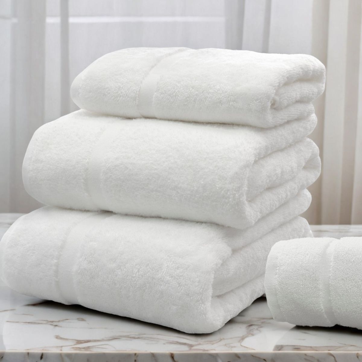 KARSTEN - Set 2 sábanas de baño Karsten 600gr 86x150 cms blancas