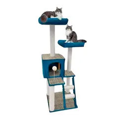 ALPHA - Torre Rascador de Gato 3 Pisos con Casa