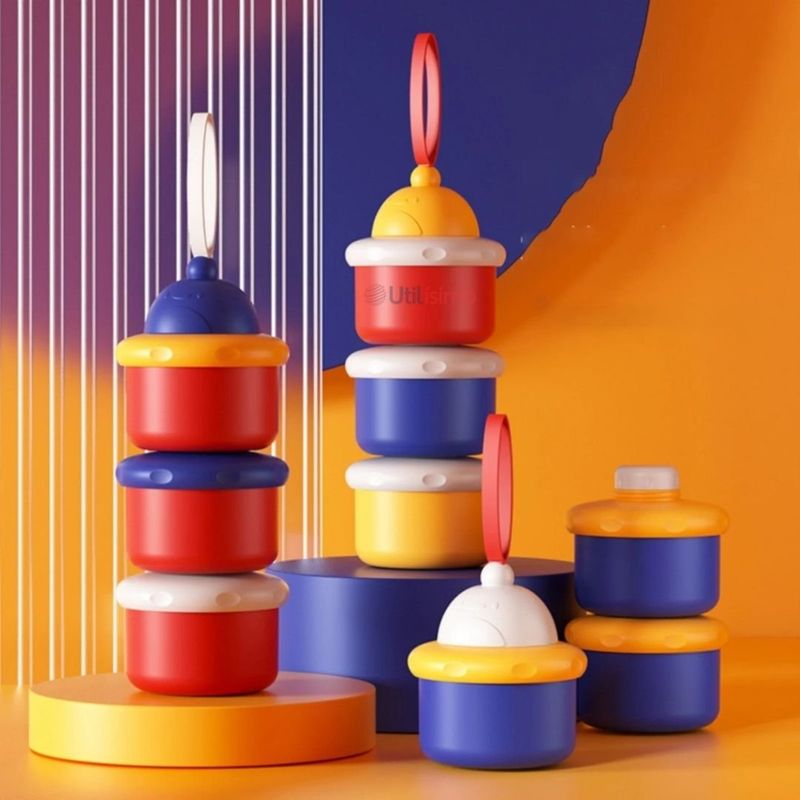 UTILISIMO - Dispensador Alimentos Portátil Para Bebé Multicapa Libre BPA
