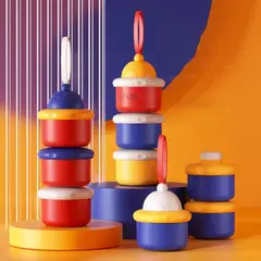 UTILISIMO - Dispensador Alimentos Portátil Para Bebé Multicapa Libre BPA