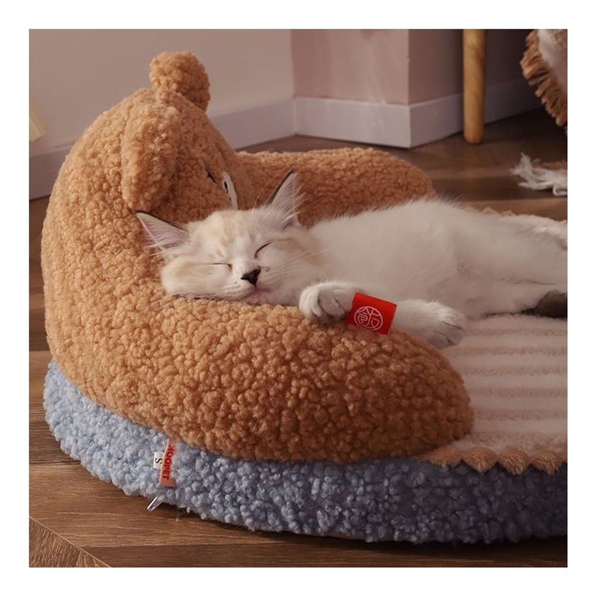 GENERICO - Cama para Perro Gato lavable de 52cm Bear Nest