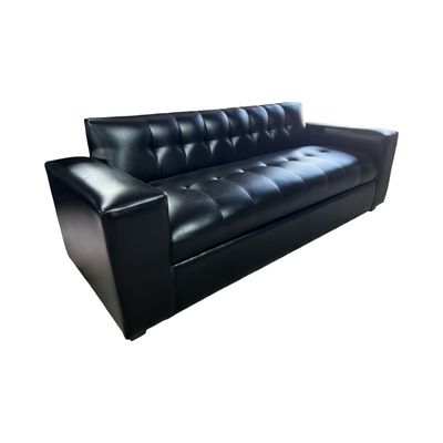 Imagen 2 del producto SOFA DOS CUERPOS NEGRO ECOCUERO.