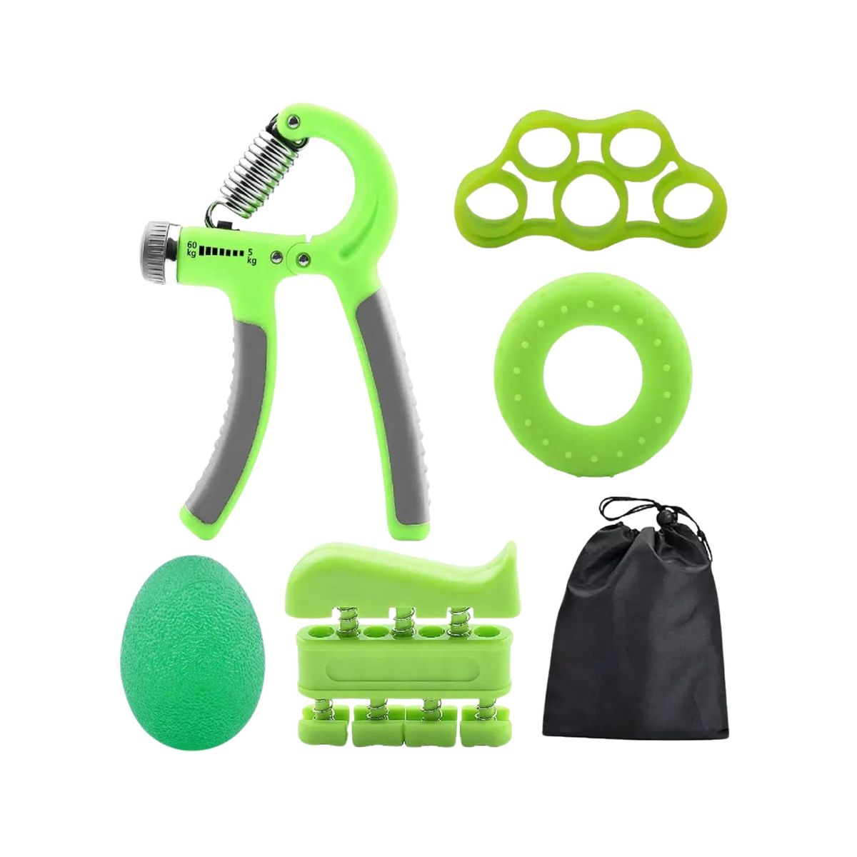 GENERICO - Pack De 5 Ejercitadores Manos Y Antebrazo Hand Grip