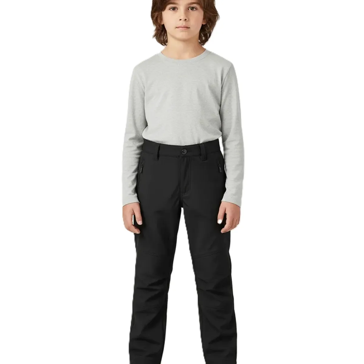 GARSIL - Pantalon Termico Para Niños Tipo Softshell Con Micropolar Impermeable