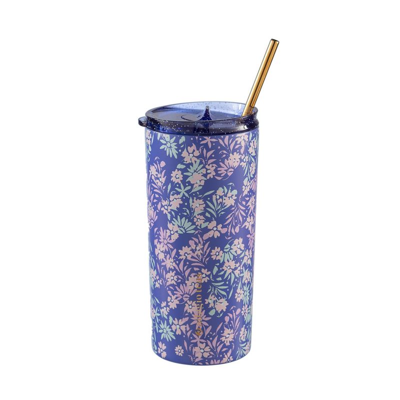 ADAGIO TEAS - Tumbler Flores Azul 470 ml