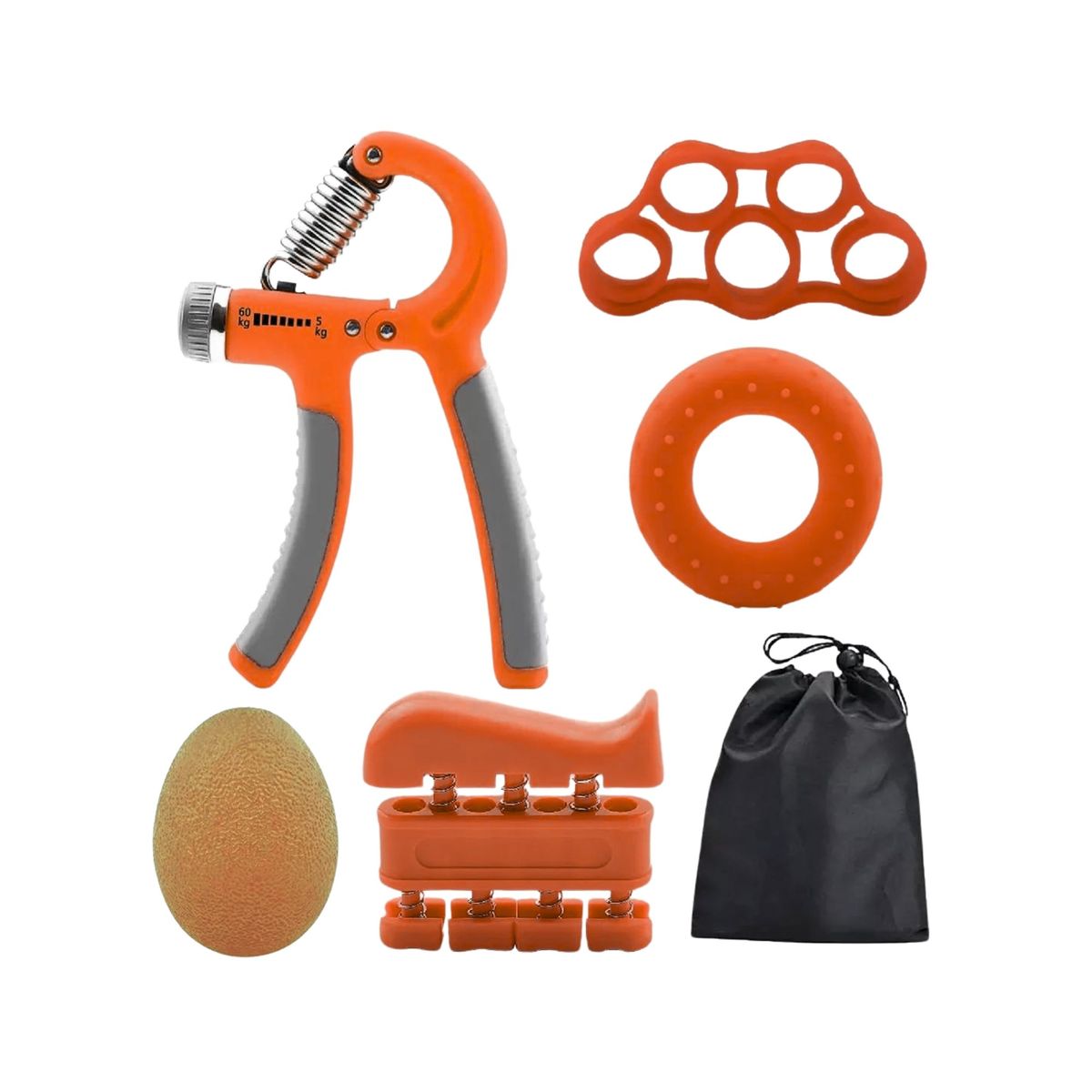 GENERICO - Pack De 5 Ejercitadores Manos Y Antebrazo Hand Grip