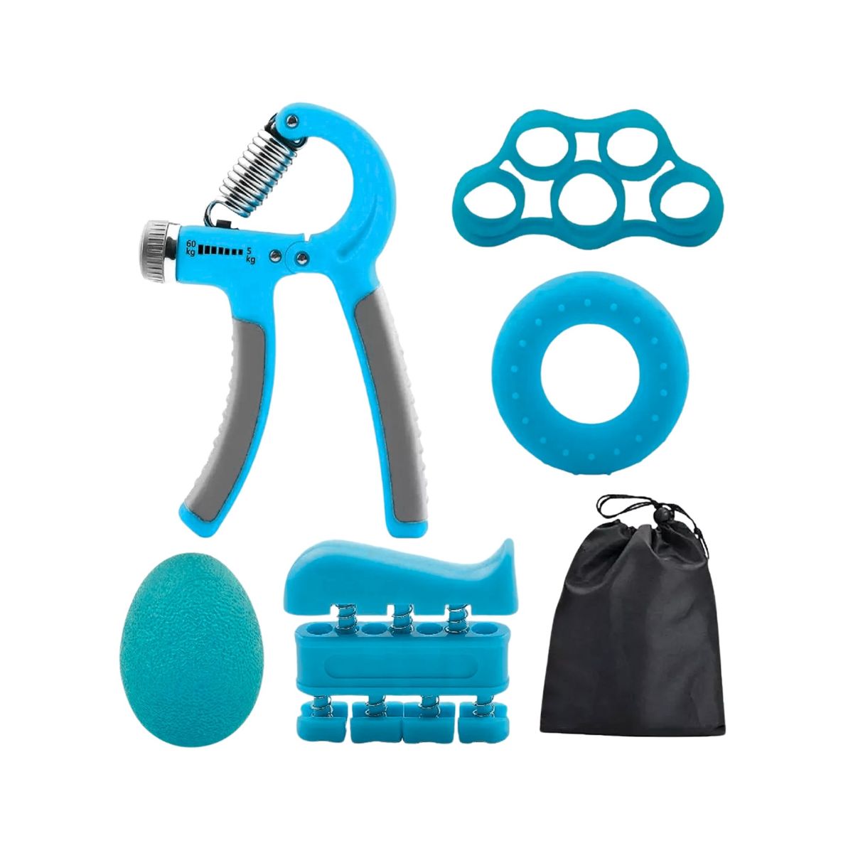 GENERICO - Pack De 5 Ejercitadores Manos Y Antebrazo Hand Grip