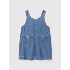 GAP - Vestido Toddler Niña Denim Jumper Azul