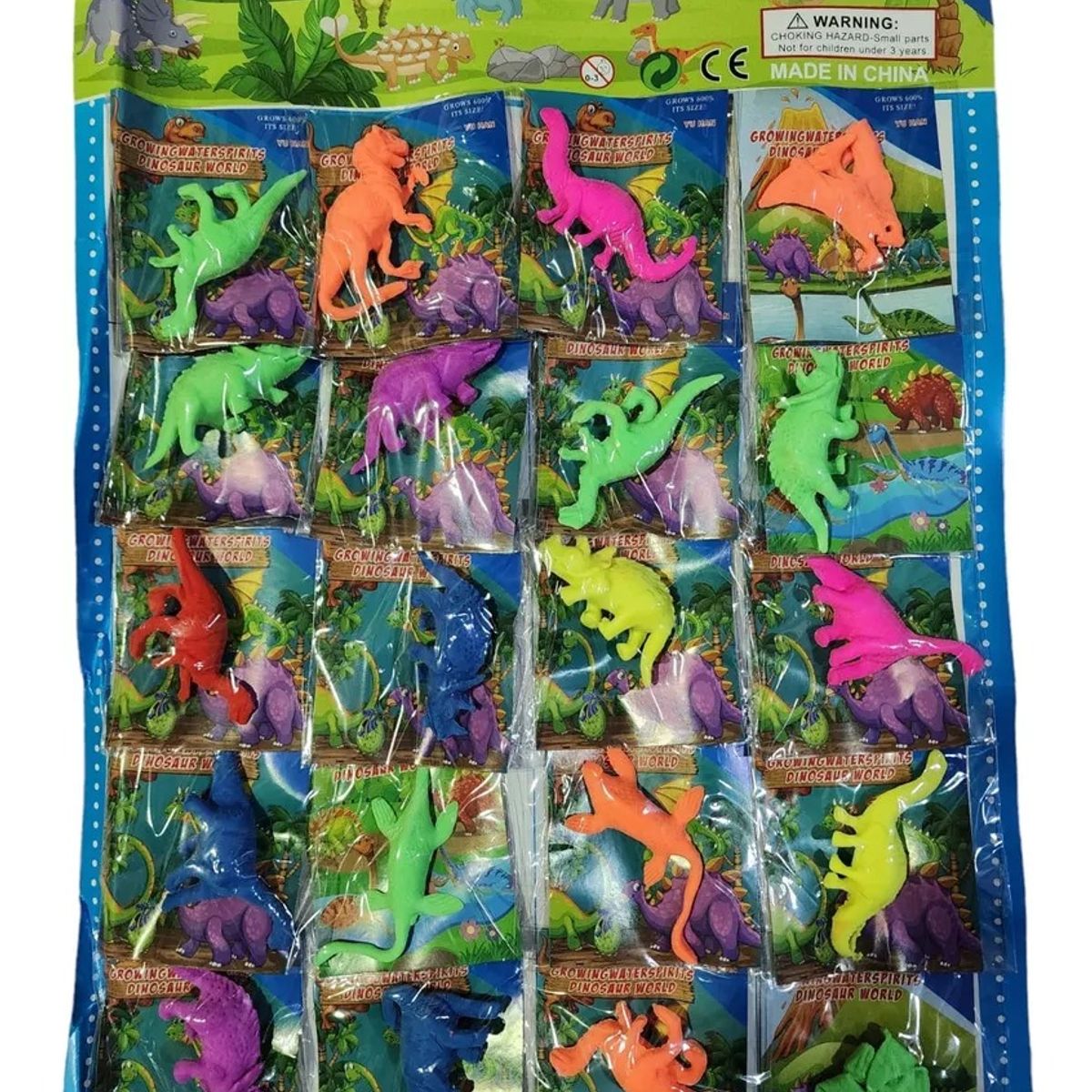 GENERICO - Pack 20 Crescencios Dinosaurio Juguete Piñata