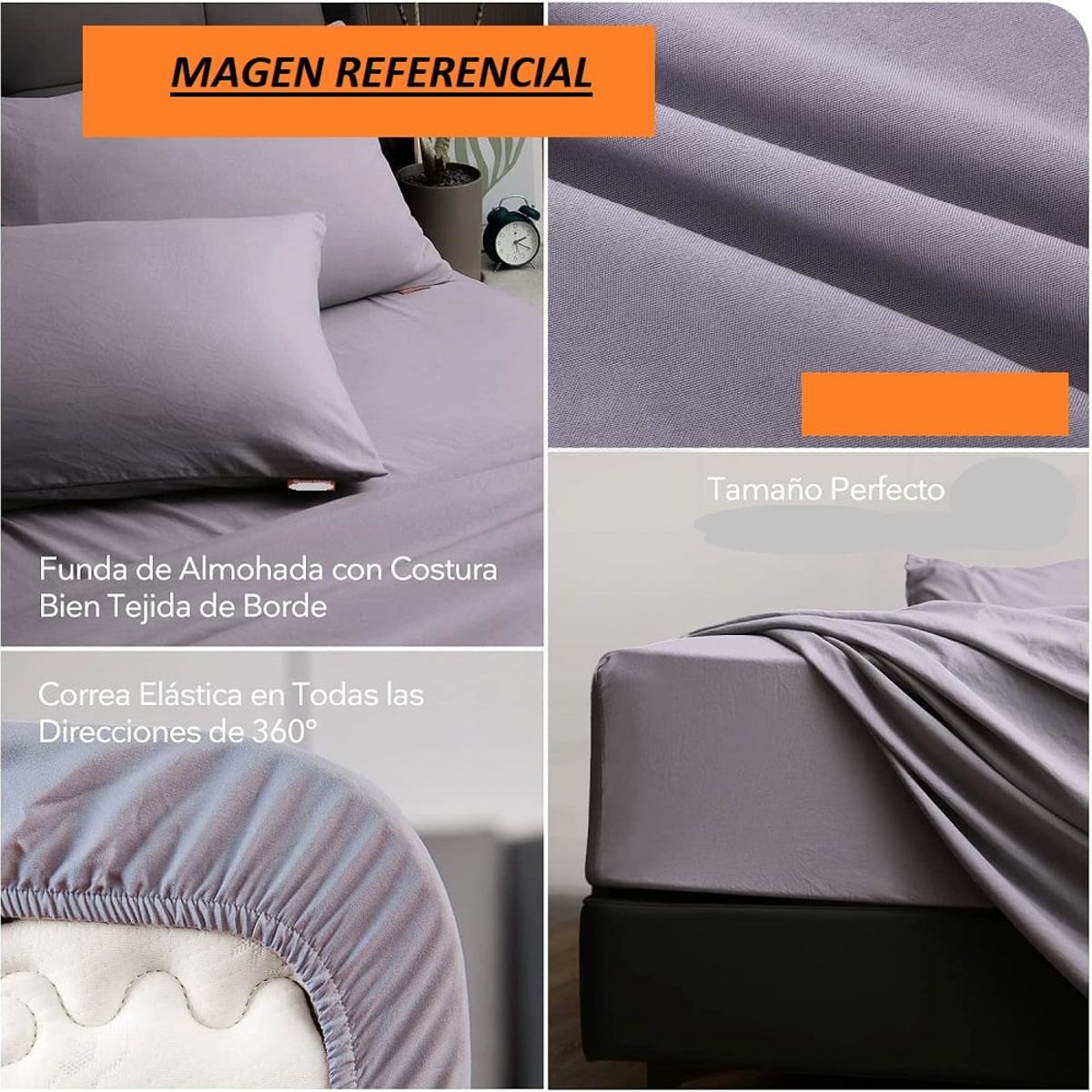 GENERICO - Sábanas con diseño GRIS HOJAS 1.5 plaza juego de 3 piezas TF