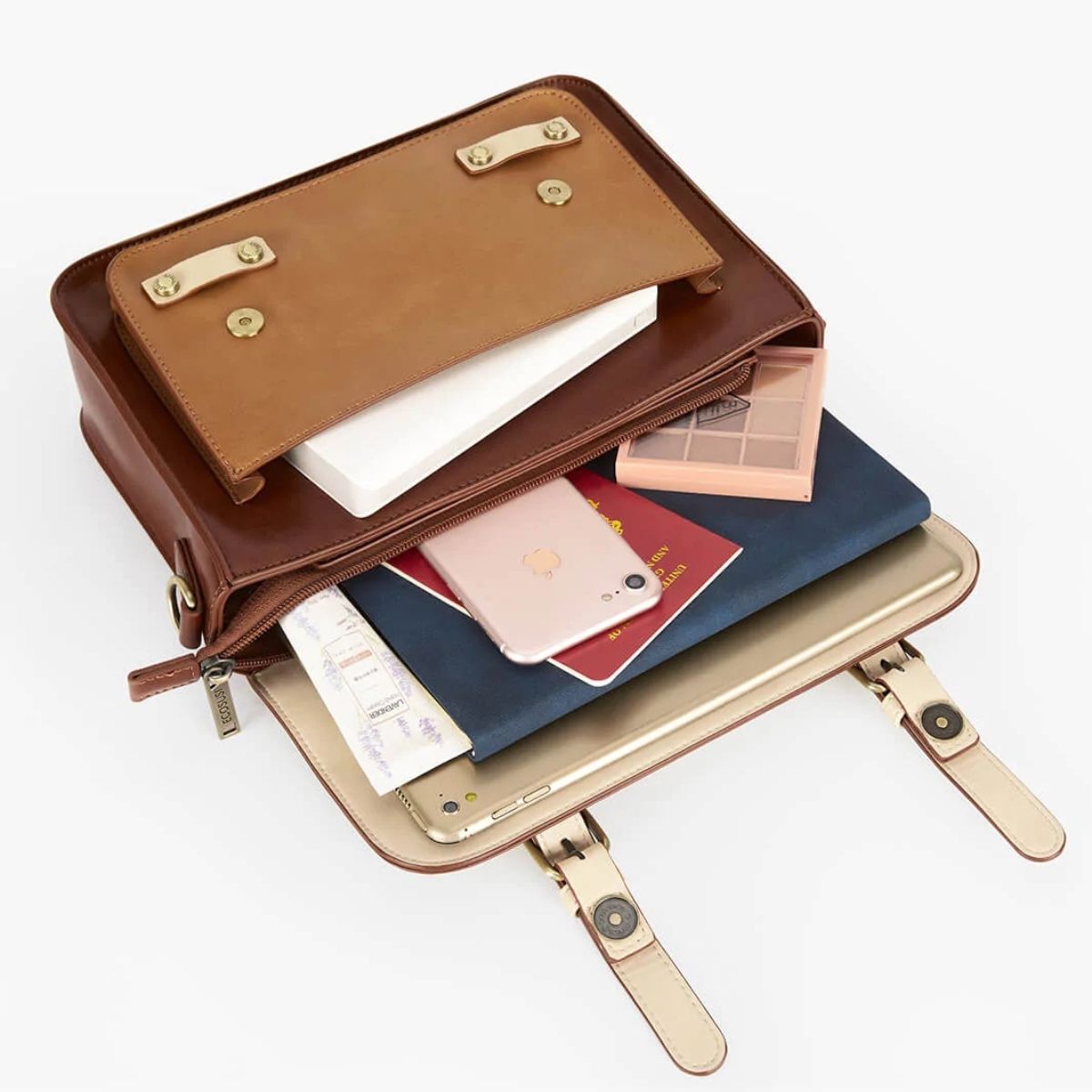 ECOSUSI - Ecosusi Maletín Bandolera Tracycross para tablet 7 - Marrón
