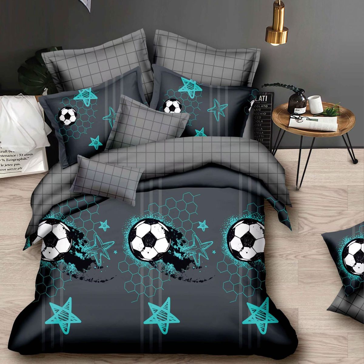 GENERICO - Sábanas con diseño GRIS BALON 1.5 plaza juego de 3 piezas TF