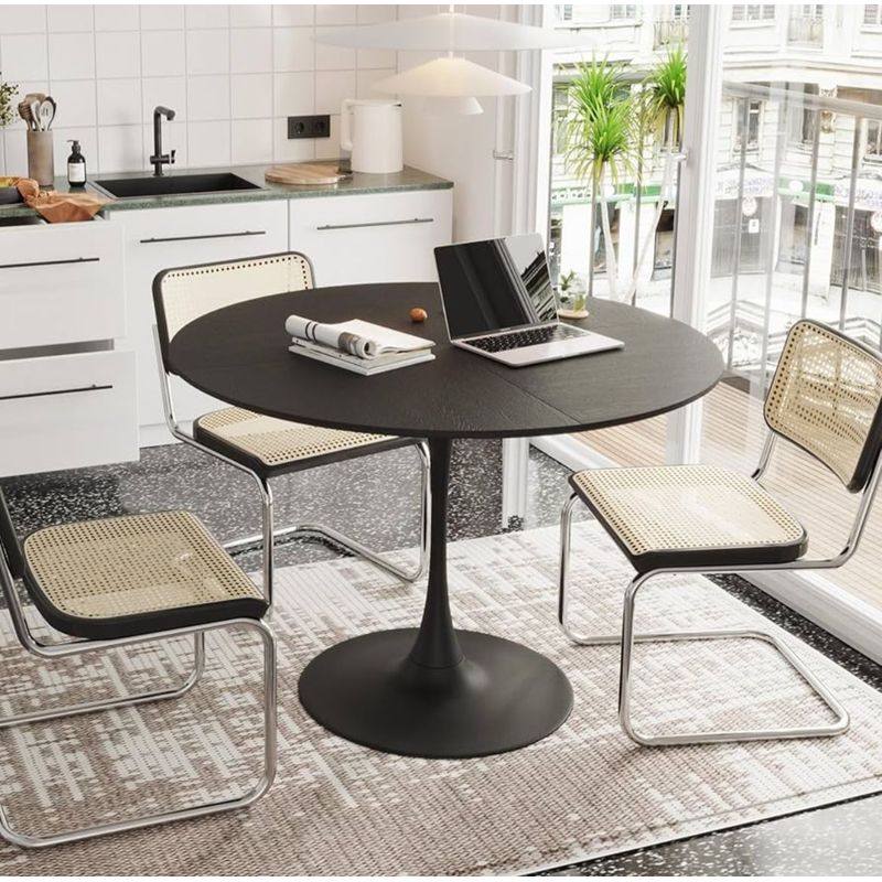 GENERICO - Comedor Cesca Breuer Negro 100cm - 4 puestos Negro