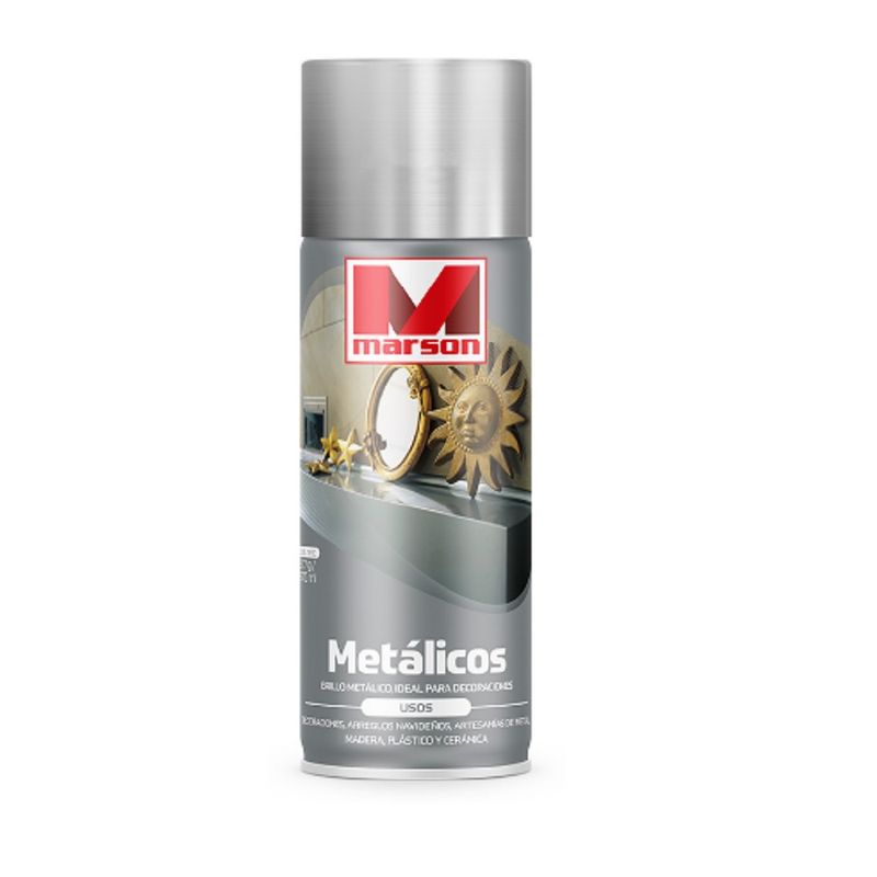 MARSON - PINTURA EN SPRAY METALIZADO PLATA MARSON 485ML.