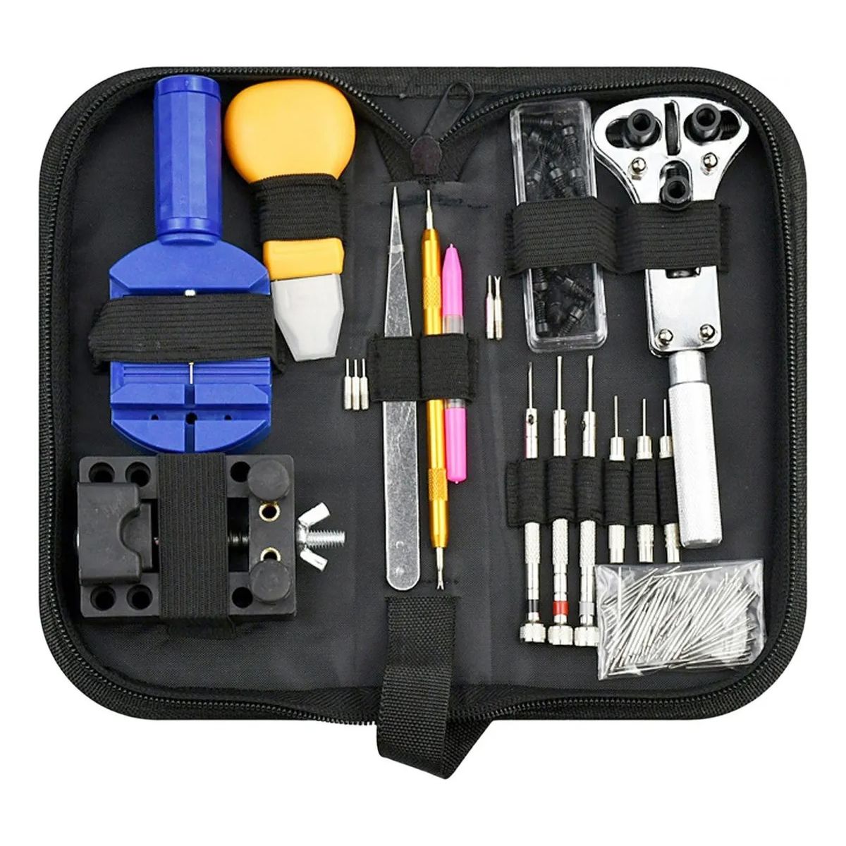 GENERICO - Kit Relojero De 16 Herramientas Para Reloj Con Estuche