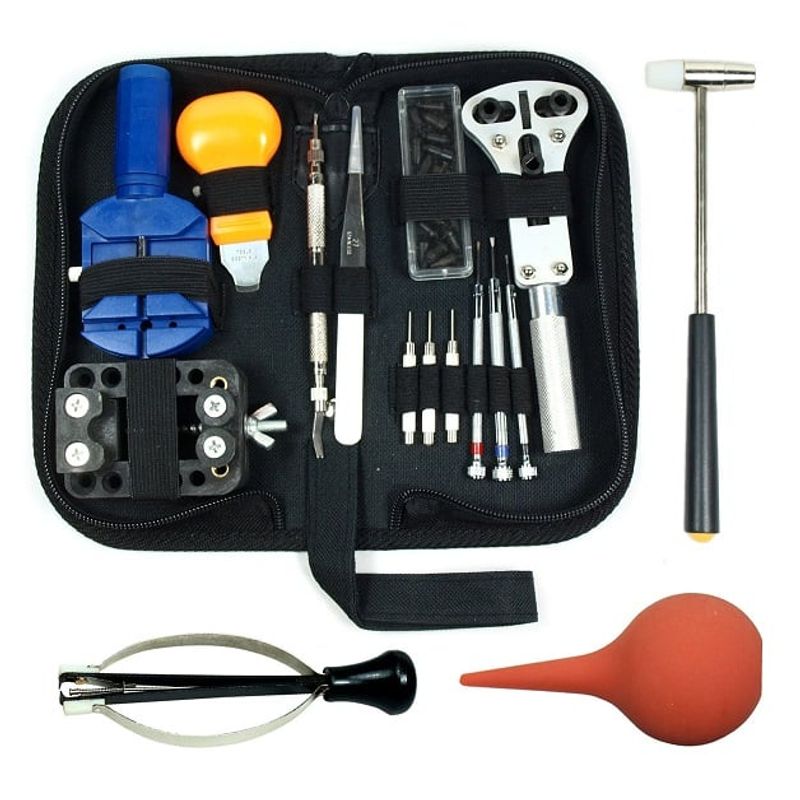 GENERICO - Kit Relojero De 16 Herramientas Para Reloj Con Estuche