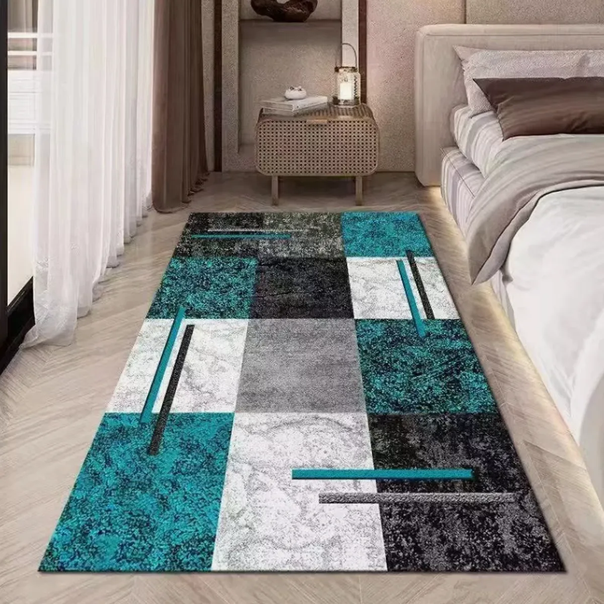 GENERICO - Alfombra De Pasillos Diseño 3d Bajada De Cama Baño Cocina